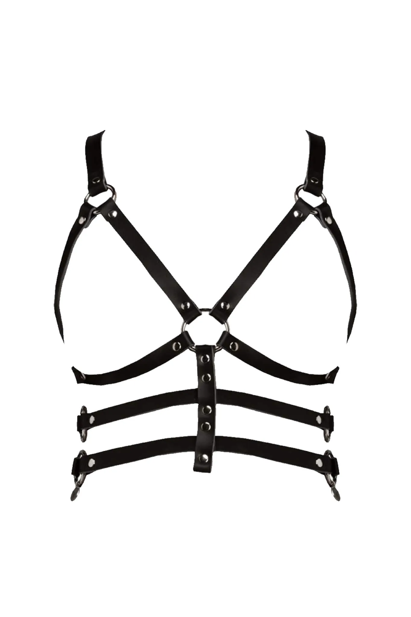 Subjection Open Leather Harness Bra