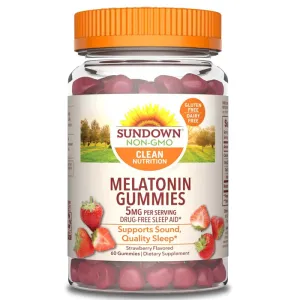 Sundown Melatonin 2.5Mg Sleep-Aid Strawberry Flavored Gummies 60 Count