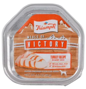 Triumph Meals of Victory, Turkey Recipe in Savory Juices Dog Food