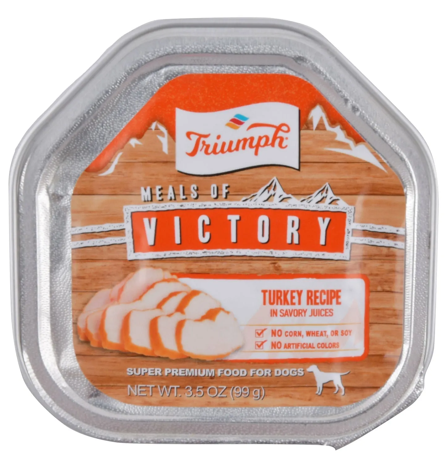 Triumph Meals of Victory, Turkey Recipe in Savory Juices Dog Food