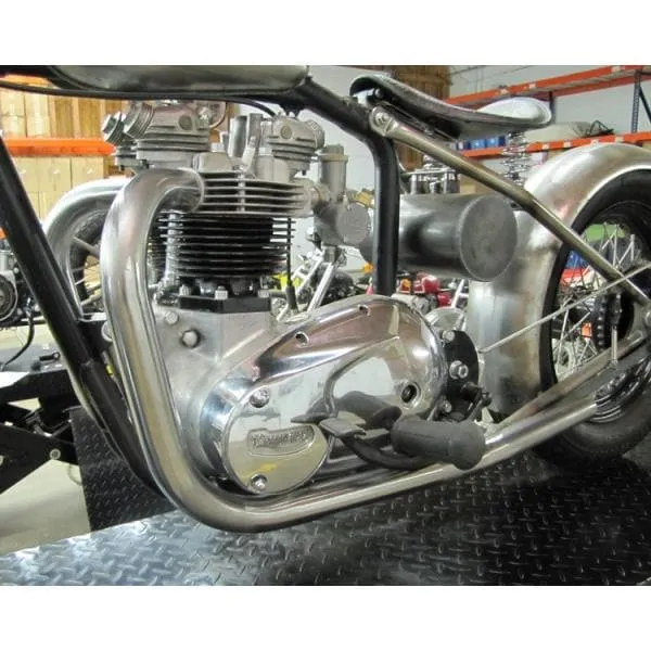 Triumph Upswept Drag Exhaust Pipes - Bare Steel