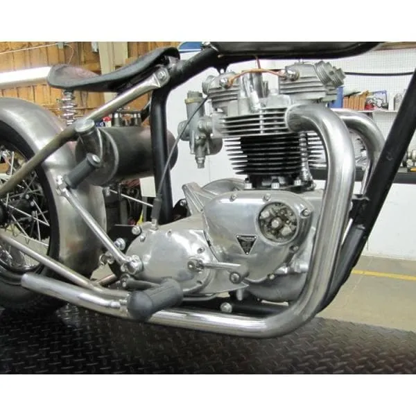 Triumph Upswept Drag Exhaust Pipes - Bare Steel