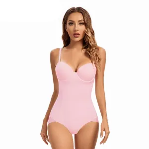 Underwear Bodysuits Shapewear Women's Body Shapewear Push Up Underwire Body Waist Trainer Modeling Straps