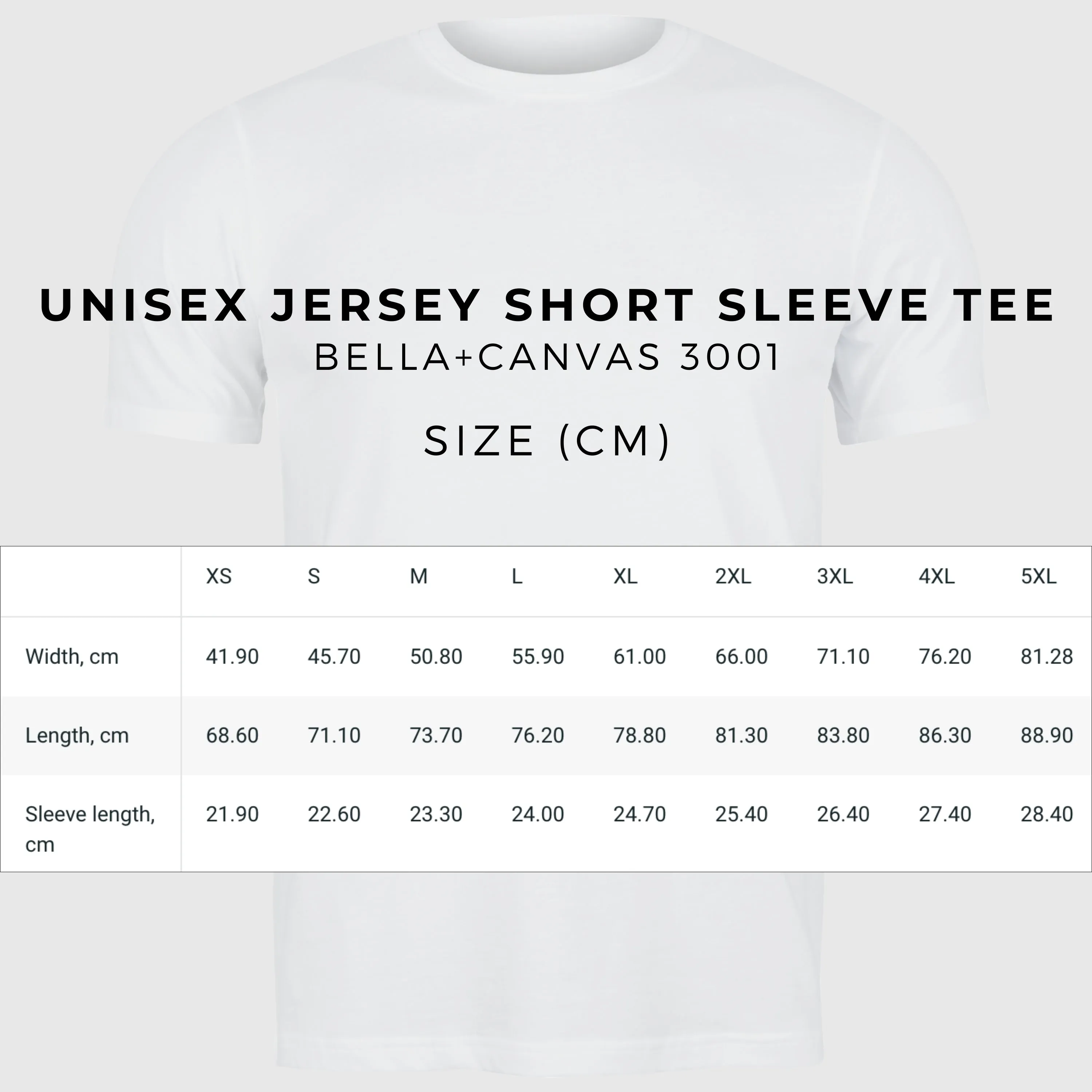 Unisex Personalized Jersey Short Sleeve Tee T-Shirt | Bella Canvas 3001